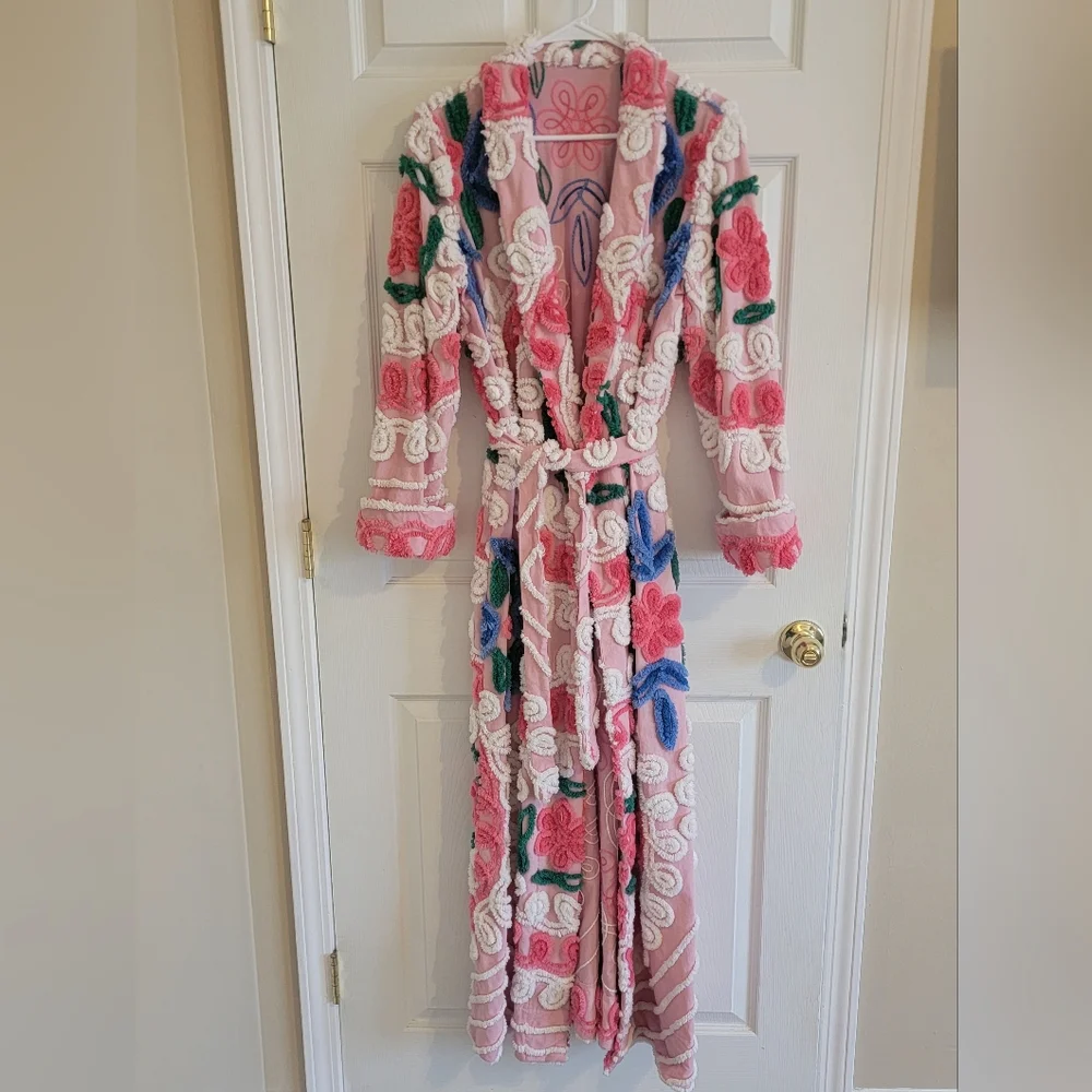 Custom Made Chenille Robe~Vintage~Hollywood Glam! 🌼🌸🌹🏵💐 - Picture 2 of 6